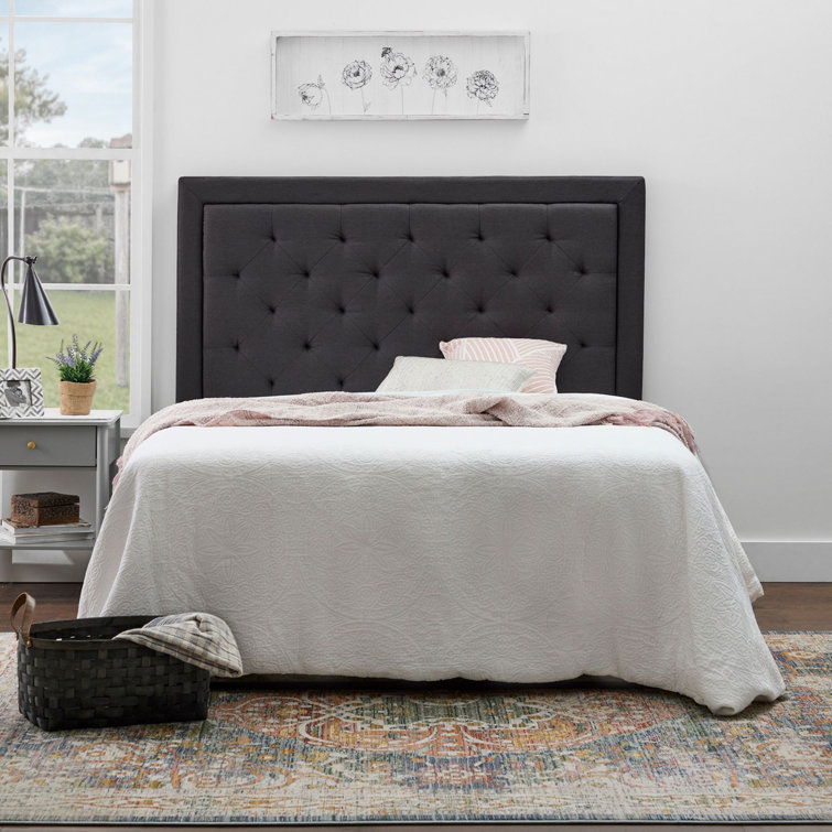 Charcoal deals tufted headboard